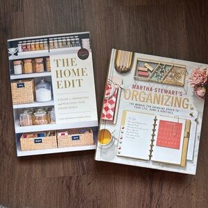Martha Stewart Organizing Book + The Home Edit Book w/ Labels GIFT COMBO